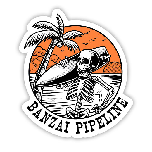 Banzai Pipeline Oahu Hawaii Sticker
