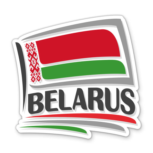 Belarus Travel with Flag Sticker