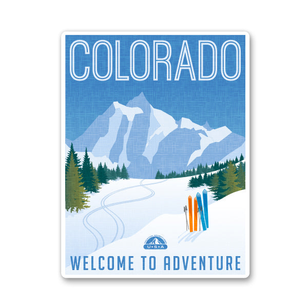 Colorado Travel Poster Style Sticker