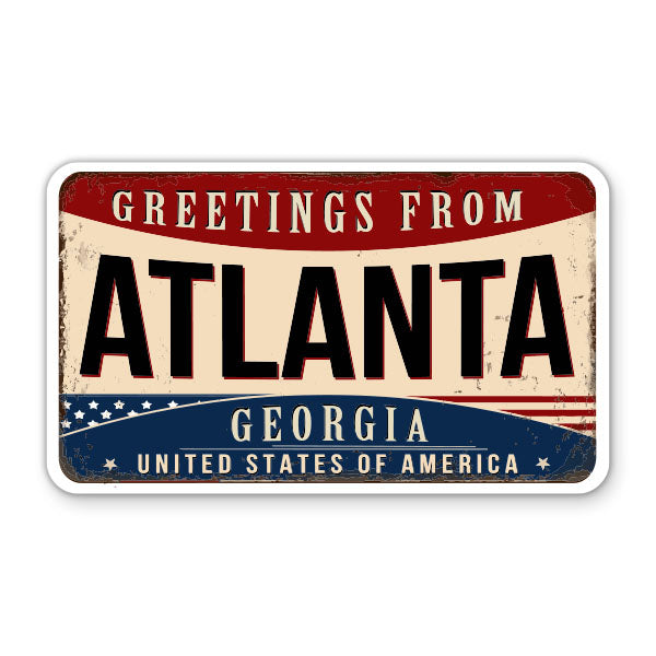 Greetings From Atlanta Georgia Sticker