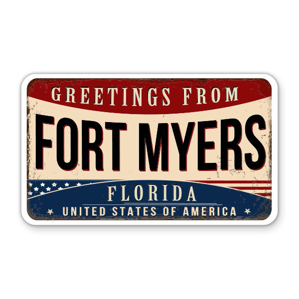 Greetings From Fort Myers Florida Sticker
