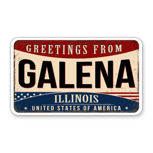 Greetings From Galena Illinois Sticker