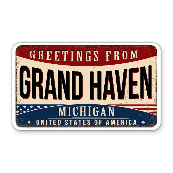 Greetings From Grand Haven Michigan Sticker