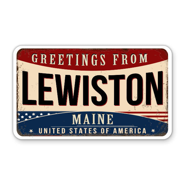 Greetings From Lewiston Maine Sticker