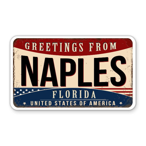 Greetings From Naples Florida Sticker