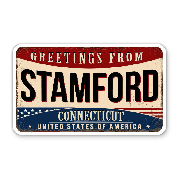 Greetings From Stamford Connecticut Sticker