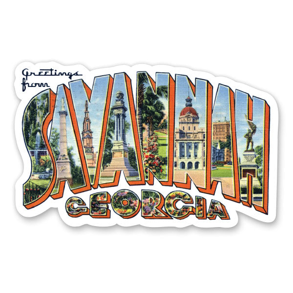 Greetings from Savannah Georgia Sticker