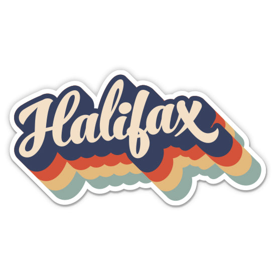 Halifax Canada Retro Sticker