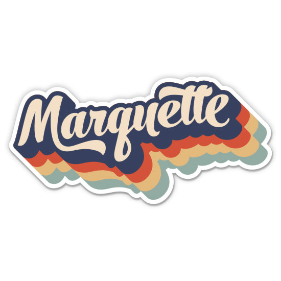 Marquette Michigan Retro Sticker