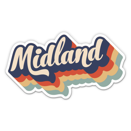 Midland Texas Retro Sticker