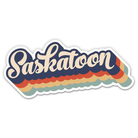 Saskatoon Saskatchewan Canada Retro Sticker