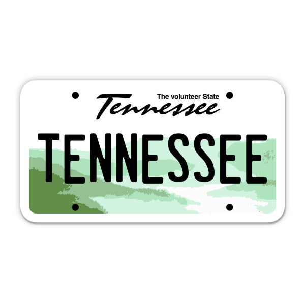 Tennessee License Plate Style Sticker