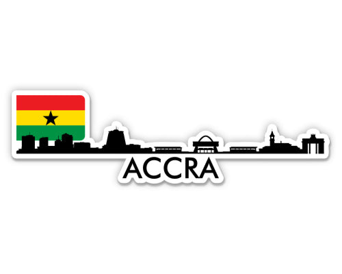 Accra Ghana Skyline Sticker