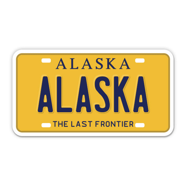 Alaska License Plate Style Sticker