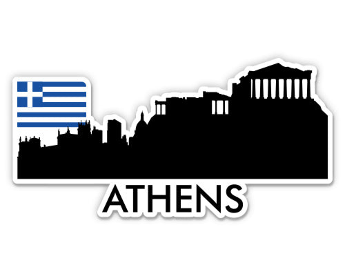 Athens Greece Skyline Sticker