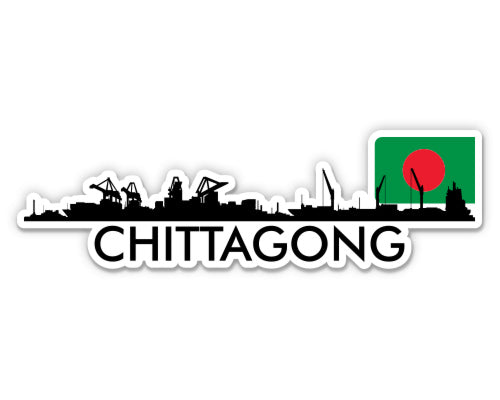 Chittagong Bangladesh Skyline Sticker