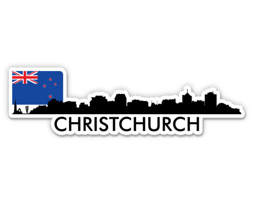 Christchurch New Zealand Skyline Sticker