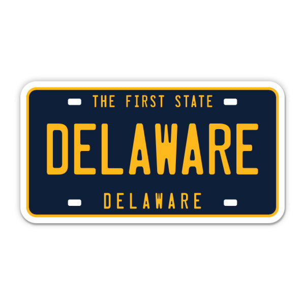 Delaware License Plate Style Sticker