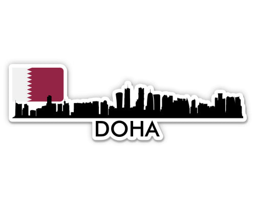 Doha Qatar Skyline Sticker