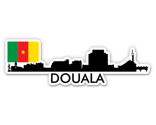 Douala Cameroon Skyline Sticker