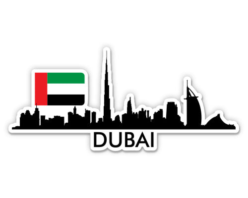 Dubai UAE United Arab Emirates Skyline Sticker