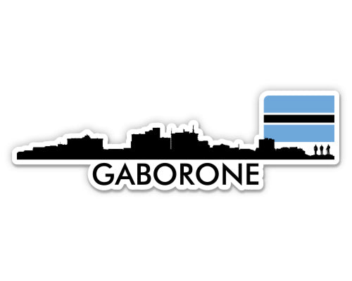 Gaborone Botswana Skyline Sticker