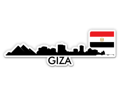 Giza Egypt Skyline Sticker