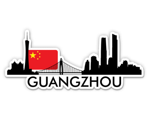Guangzhou China Skyline Sticker