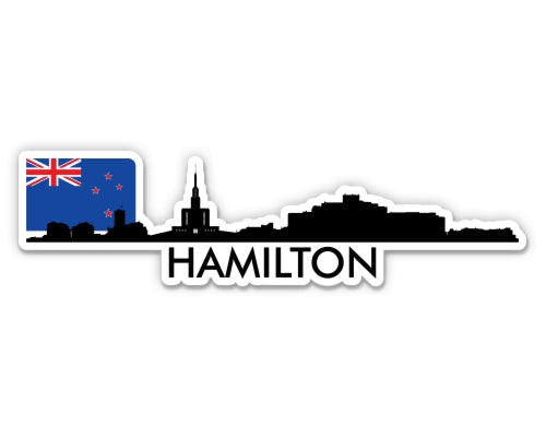 Hamilton New Zealand Skyline Sticker