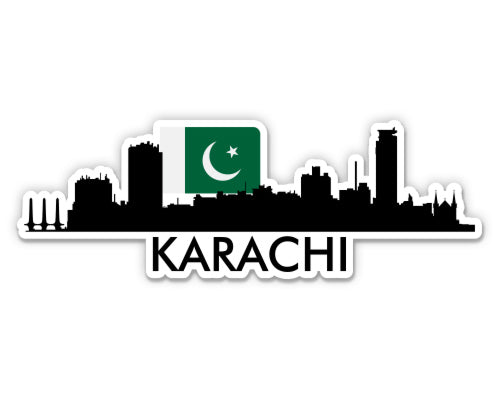 Karachi Pakistan Skyline Sticker
