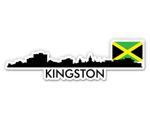 Kingston Jamaica Skyline Sticker