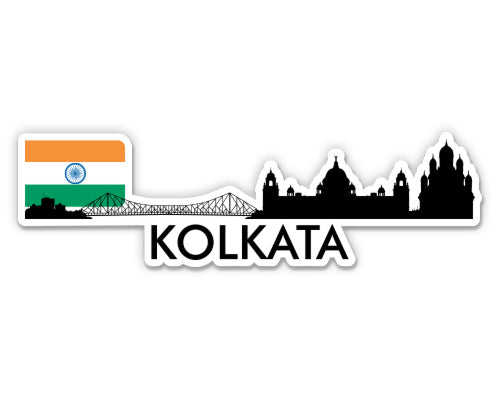 Kolkata India Skyline Sticker