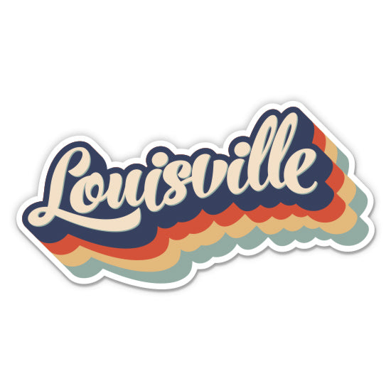 Louisville Kentucky Retro Sticker