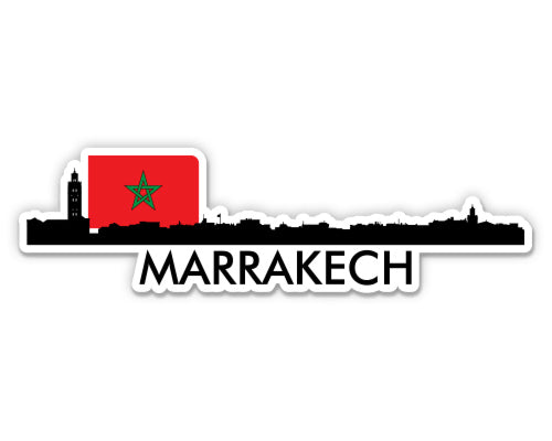 Marrakech Morocco Skyline Sticker
