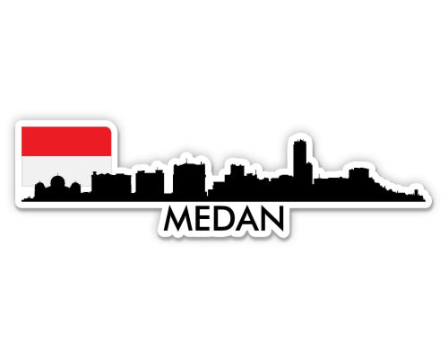 Medan Indonesia Skyline Sticker