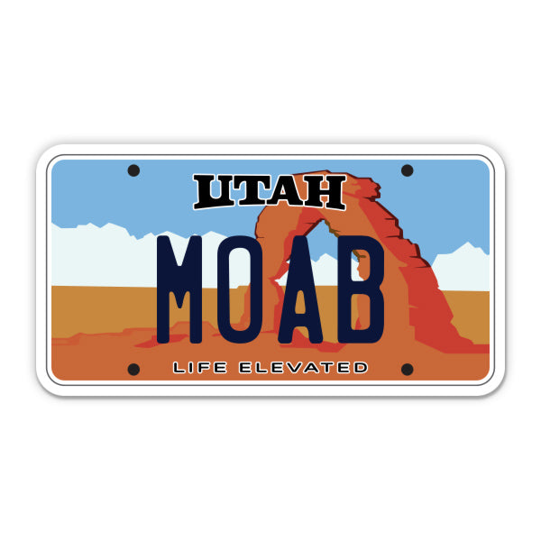 Moab Utah License Plate Style Sticker