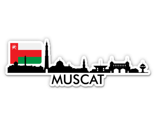 Muscat Oman Skyline Sticker