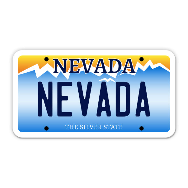 Nevada License Plate Style Sticker