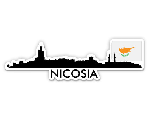 Nicosia Cyprus Skyline Sticker