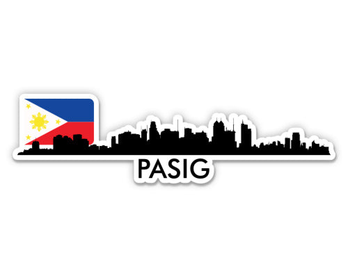 Pasig Philippines Skyline Sticker