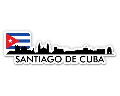 Santiago De Cuba Cuba Skyline Sticker