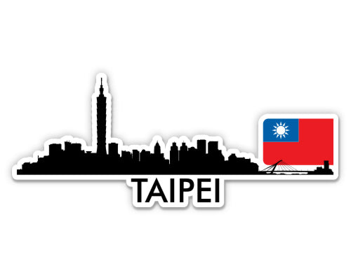 Taipei Taiwan Skyline Sticker