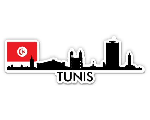 Tunis Tunisia Skyline Sticker