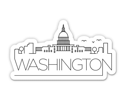 Washington DC City Skyline Sticker