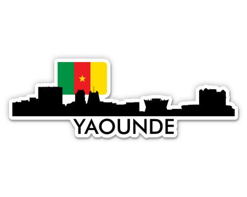 Yaounde Cameroon Skyline Sticker