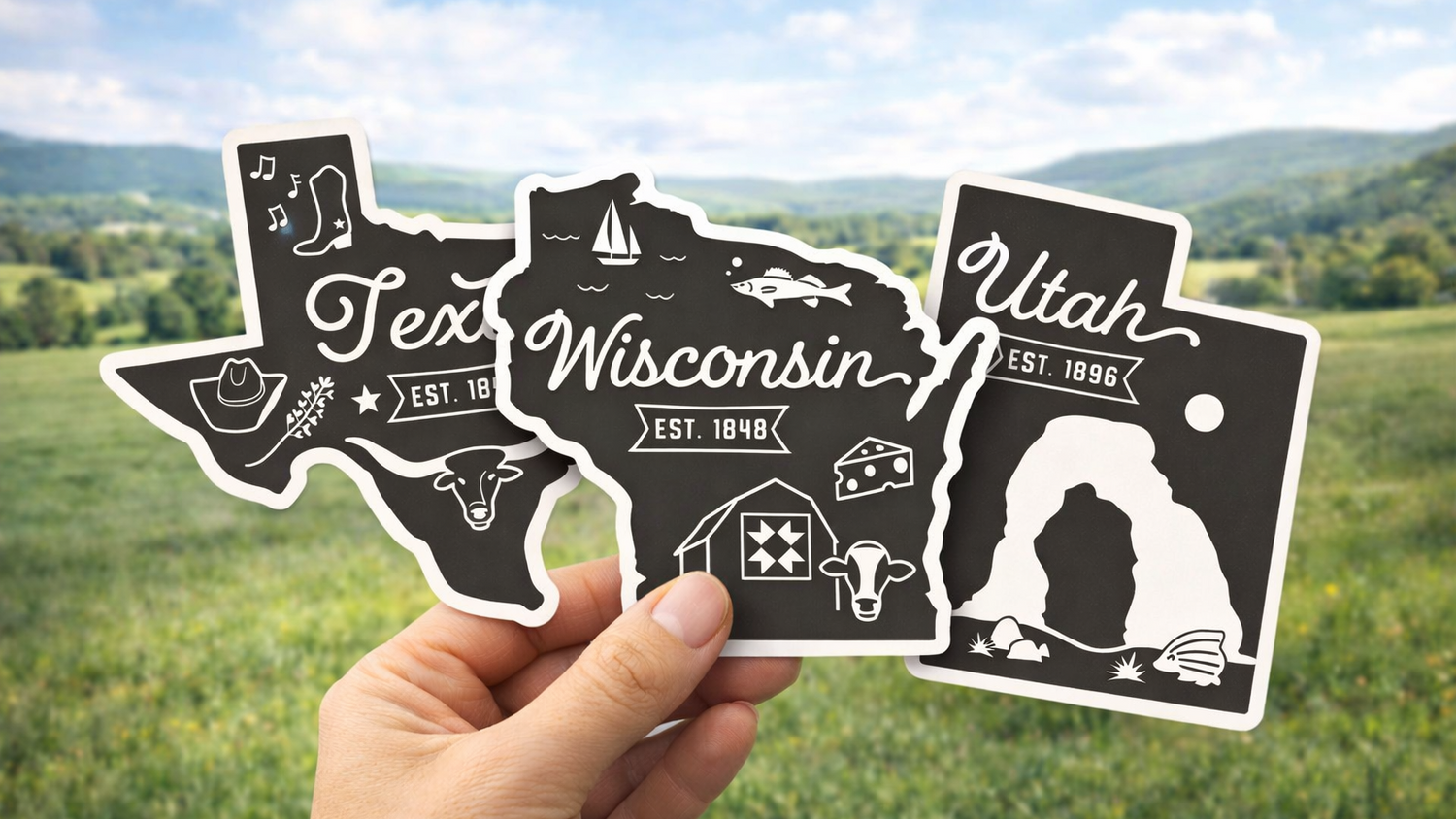 🇺🇸 State Shape Stickers