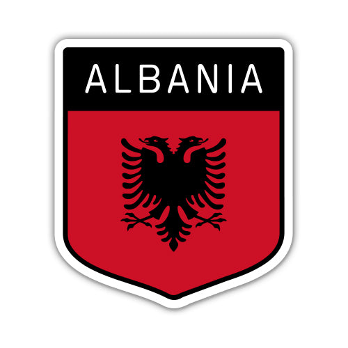 Albania Flag Shield Sticker