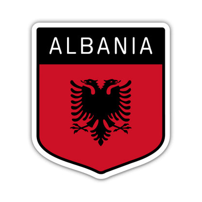 Albania Flag Shield Sticker