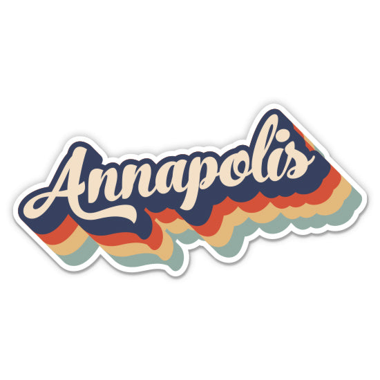 Annapolis Maryland Retro Sticker
