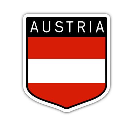 Austria Flag Shield Sticker